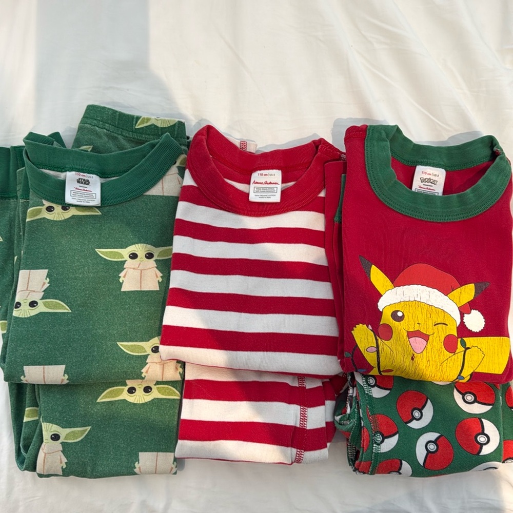 Set of 3 Hanna Andersson size 5 pajamas